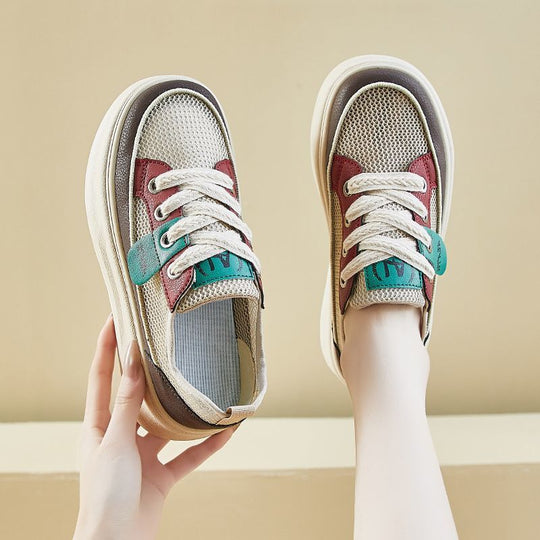 Damen Leichte Wedge‑Sneaker mit Netzgewebe, ergonomischer Memory‑Innensohle und profilierter Laufsohle EB