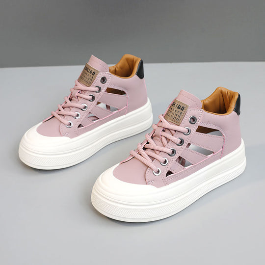 Damen High-Top Sneakers mit atmungsaktiver Oberflächenstruktur und rutschfester Sohle EB