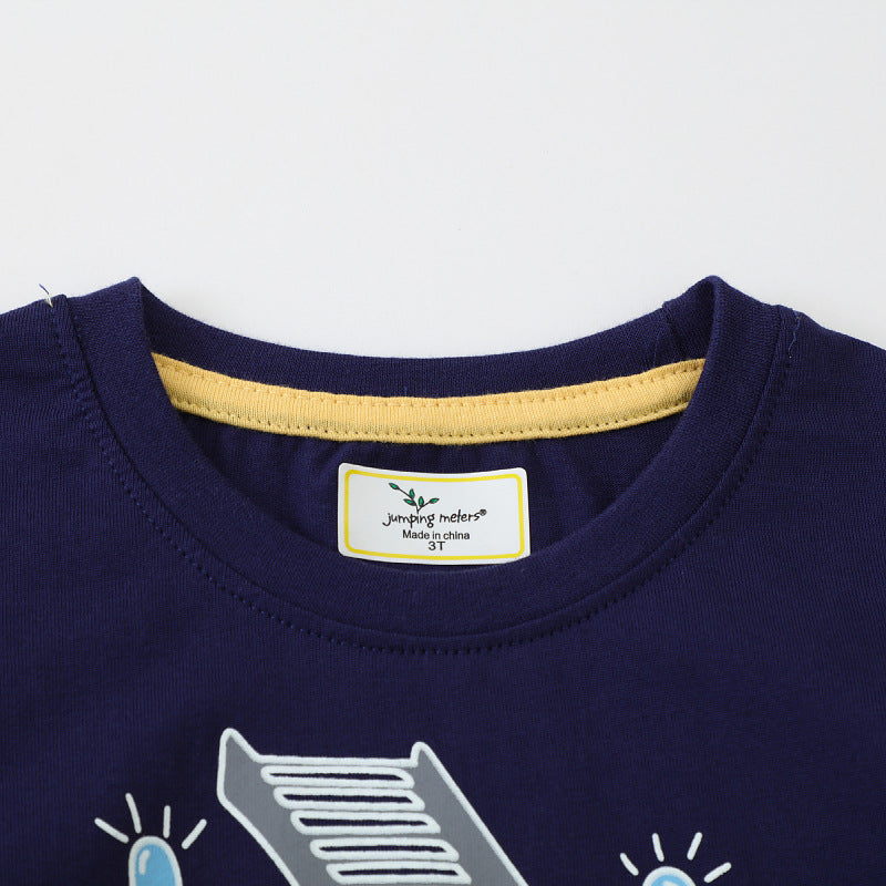 Jungen Langarmshirt mit leuchtendem Feuerwehr-Motiv EB