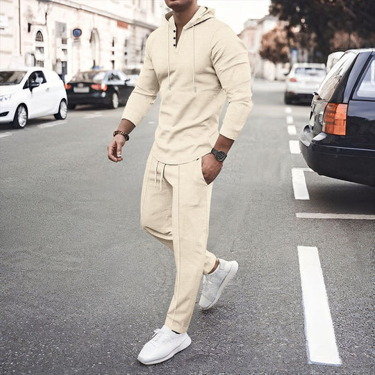 Herren sportliches Hoodie und Jogginghose Set mit atmungsaktiver Struktur EB