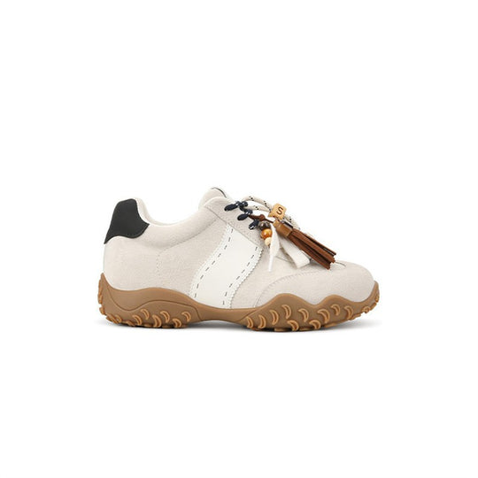 Damen Sportliche Schnürschuhe aus Wildleder mit dekorativen Quasten und rutschfester Sohle EB