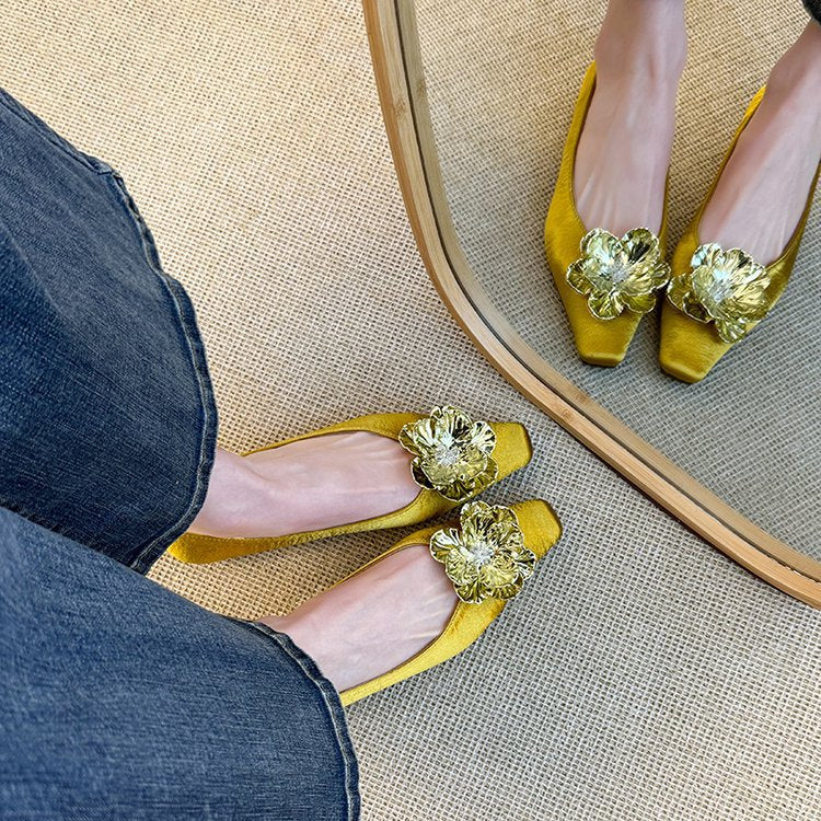 Damen elegante Ballerinas mit strahlenden Dekor-Elementen und komfortabler Innensohle EB