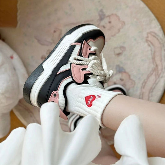 Damen Sportliche Sneakers mit verstellbarem Schnürsystem und farbenfrohen Akzenten EB