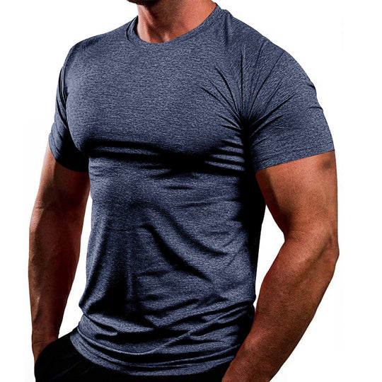 Herren Sportliches Basic T-Shirt aus atmungsaktiver Baumwolle EB