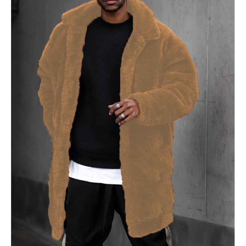 Herren Modische Teddyjacke mit verschließbaren Taschen und hoher Wärmeisolierung EB