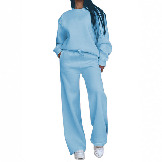 Damen nan lässiges Oversize Sweatshirt und weite Jogginghose Set EB