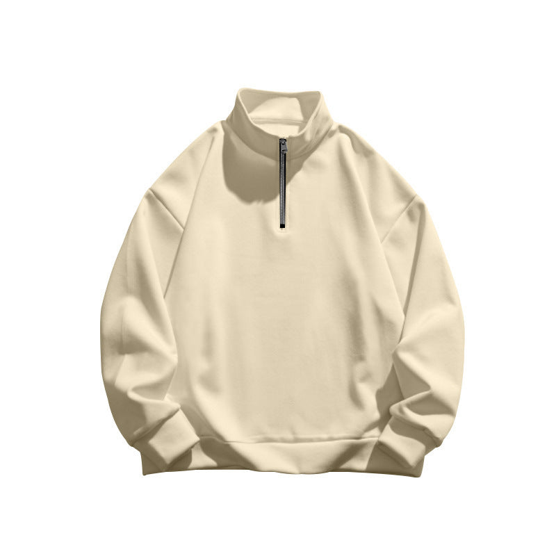 Herren Sportlicher Stehkragenpullover mit Reißverschluss EB