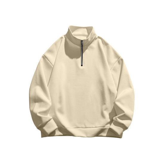 Herren Sportlicher Stehkragenpullover mit Reißverschluss EB