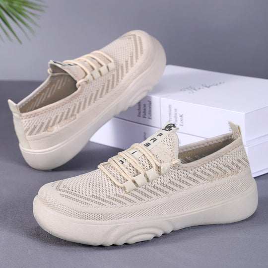 Damen Flexibilitäts Sneakers mit atmungsaktivem Obermaterial und elastischem Verschlusssystem EB