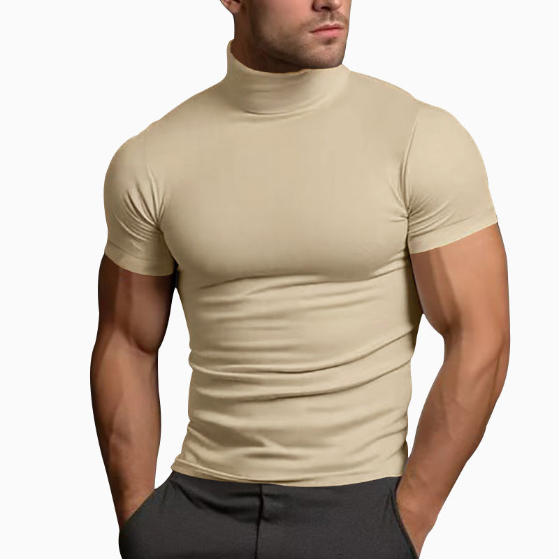 Herren Langarm-Turtleneck-Shirt aus atmungsaktivem Stretchmaterial EB