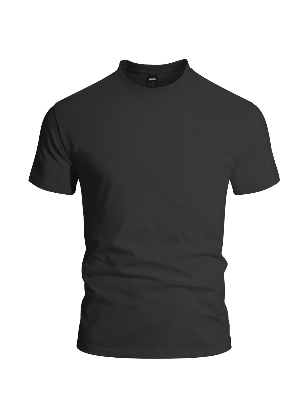 Herren nan eng anliegendes Rundhals-Basicshirt aus Singlejersey mit verstärktem Nackenband EB