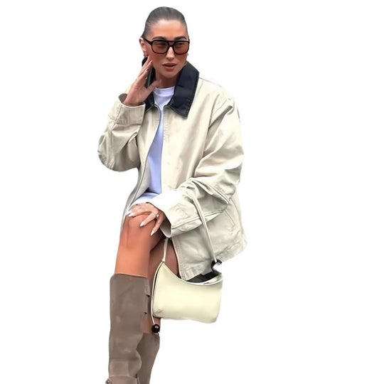 Damen Modische Übergangsjacke mit lässigem Schnitt und eleganten Details EB