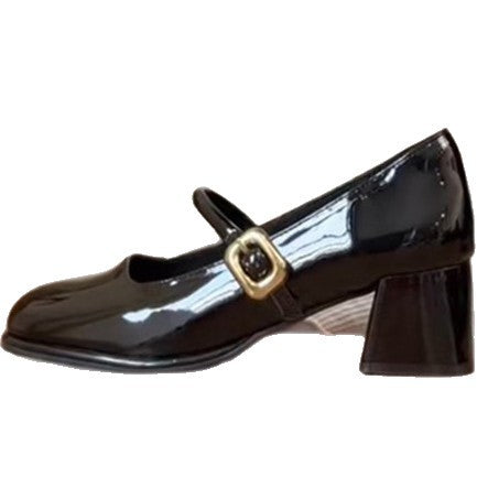 Damen elegante Schnür-Ballerinas mit glänzendem Riemchen EB