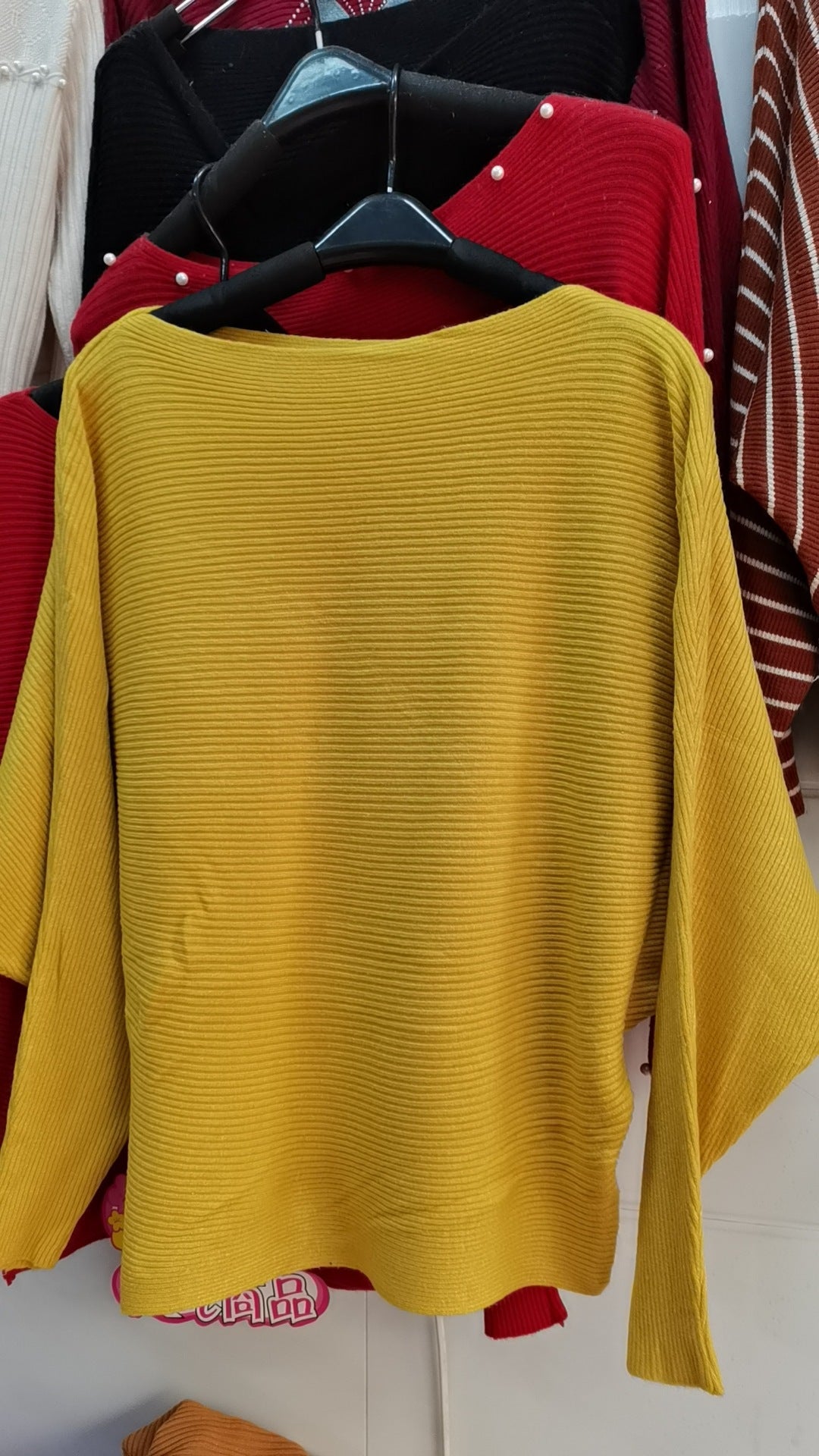 Damen Oversized Strickpullover mit raffiniertem Rippdesign und weitem Schnitt EB