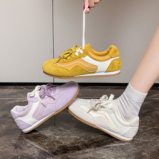 Damen Freizeitsneaker mit weichem Veloursleder und Rutschfester Sohle EB