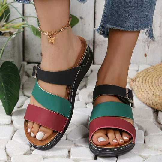 Damen Riemchen-Sandalen mit ergonomischer Fußbettgestaltung und modischen Akzenten EB