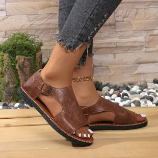 Damen komfortable Sandalen mit modischer Schnallenverzierung EB