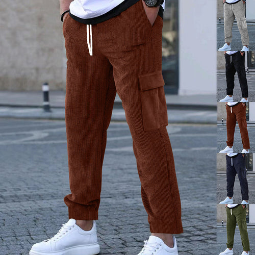 Damen lässige Cargo-Hose mit praktischen Seitentaschen und verstellbarem Kordelzug EB