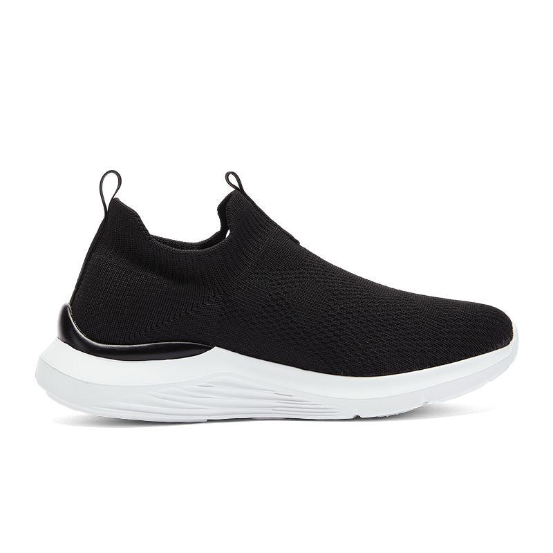 Damen Sportliche Slip-On Sneakers mit elastischem Strickoberteil EB