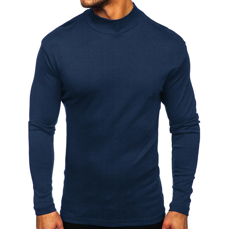 Herren Langarmshirt mit Stehkragen aus hochwertigem Material EB