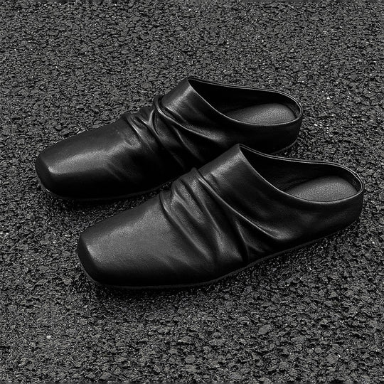 Damen elegante Slipper aus hochwertigem Leder EB