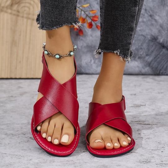 Damen Riemensandalen mit verstellbarem Riemendesign EB