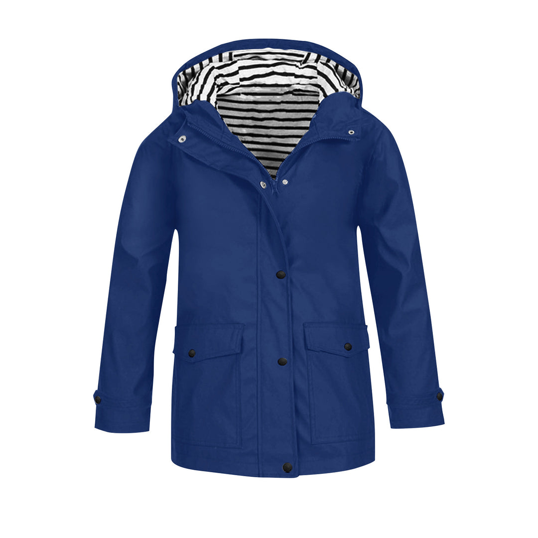 Damen wetterfeste Parkajacke mit praktischen Taschen und verstellbarem Kapuzenkragen EB