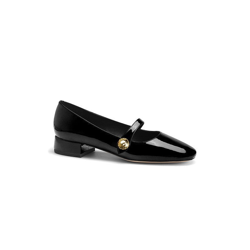 Damen elegante Mary Jane Ballerinas mit modischer Schnalle EB
