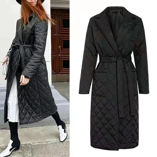 Damen Steppmantel mit eleganter Taillierung und praktischen Taschen EB