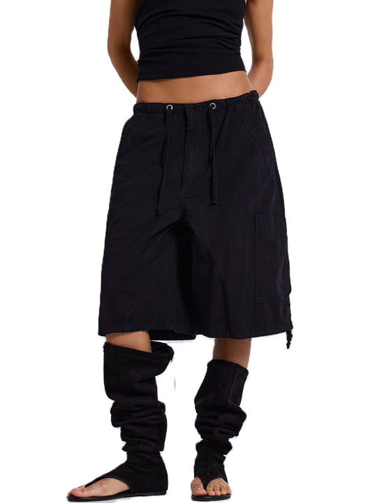 Damen lässige kurze Cargo-Shorts mit verstellbarem Bund und praktischen Taschen EB