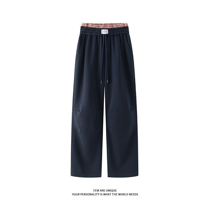 Herren weite Freizeithose aus atmungsaktivem Baumwollmix mit elastischem Bund und seitlichen Taschen EB
