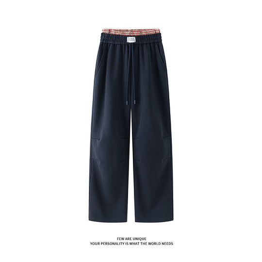 Herren weite Freizeithose aus atmungsaktivem Baumwollmix mit elastischem Bund und seitlichen Taschen EB