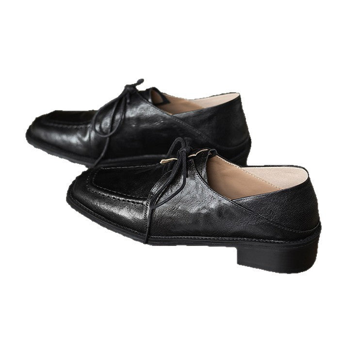 Damen elegante Schnürschuhe aus hochwertigem Leder EB