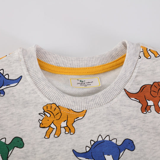 Jungen Sweatshirt mit fröhlichem Dinosaurier-Motiv EB