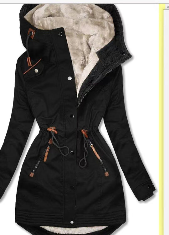 Damen Wintersaison Parka mit warmer Fleece-Fütterung EB