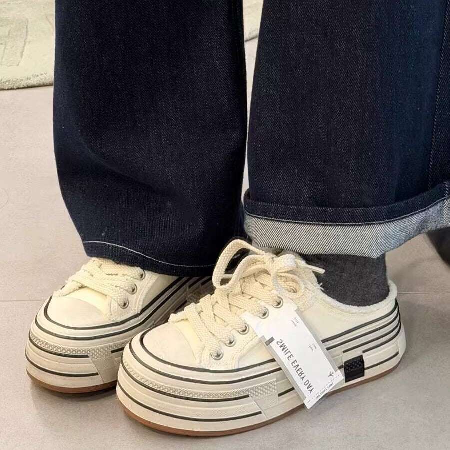 Damen modische Plateausneaker mit Kunstleder-Obermaterial und robustem Design EB