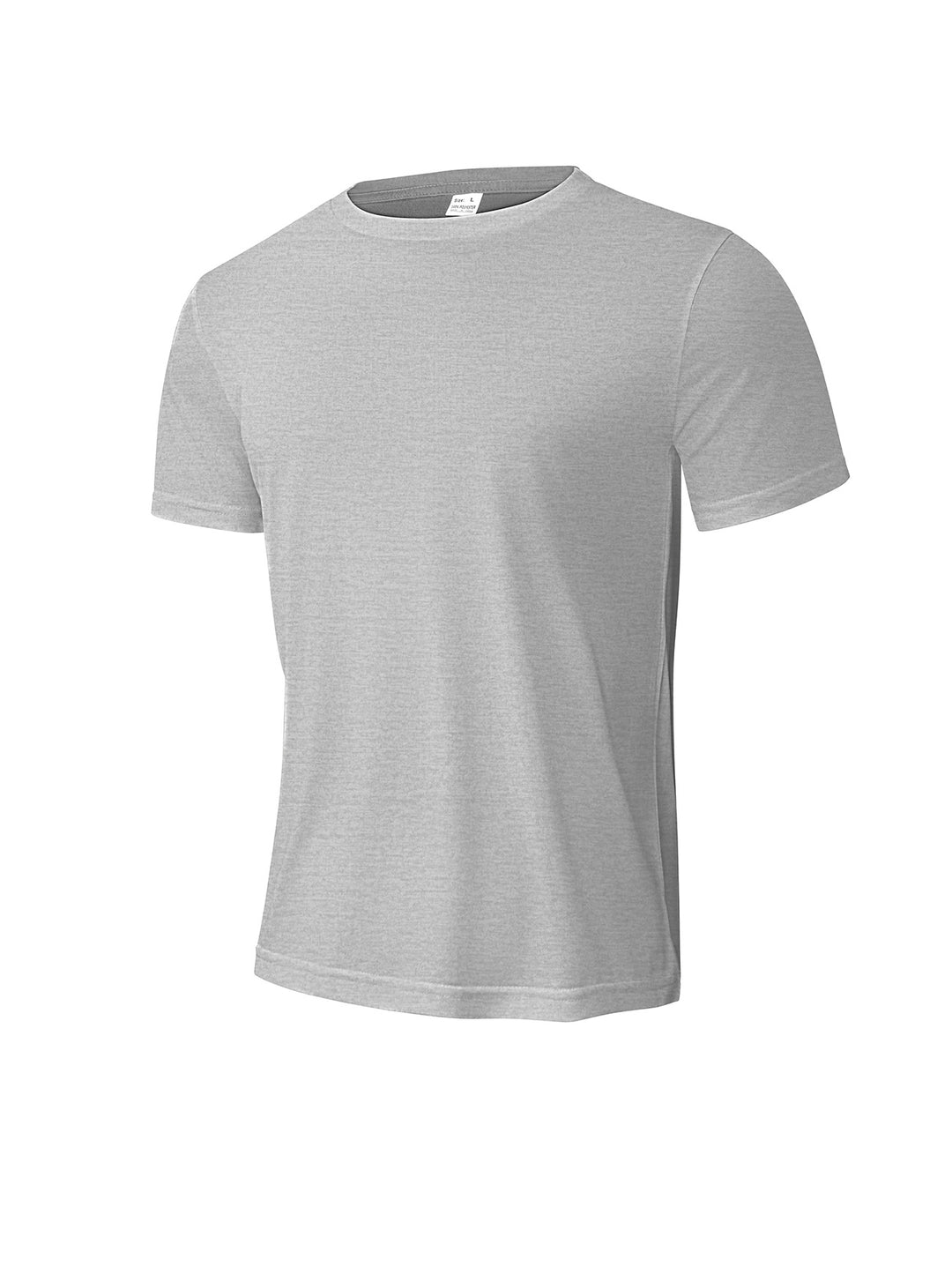 Herren nan meliertes Funktions-T-Shirt mit Rundhalsausschnitt, leichter Baumwollmischung und atmungsaktiver Struktur EB