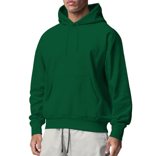 Herren nan Kapuzenpullover mit Kängurutasche, Relaxed-Fit und gerippten Bündchen EB