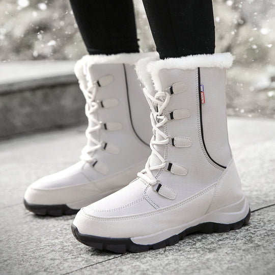 Damen isolierte Winterstiefel mit rutschfester Sohle und weichem Innenfutter EB
