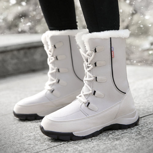 Damen isolierte Winterstiefel mit rutschfester Sohle und weichem Innenfutter EB