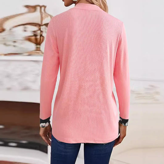 Damen Elegante und lässige Longjacke mit floralem Design EB