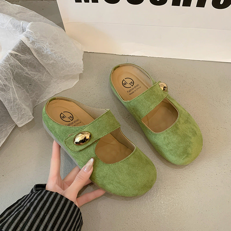 Damen Bequeme Clogs mit elegantem Riemen und modischer Verzierung EB