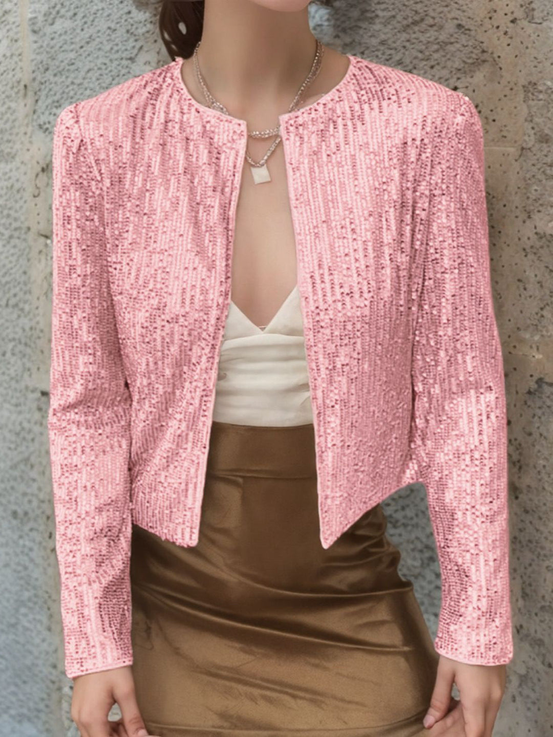 Damen Paillettenjacke Im Modernen Schnitt EB