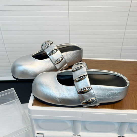 Damen Clogs mit modischem Riemen und dekorativen Schmuckdetails EB