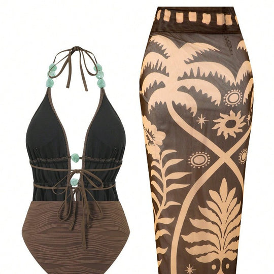 Damen Badeanzug mit raffinierten Details EB