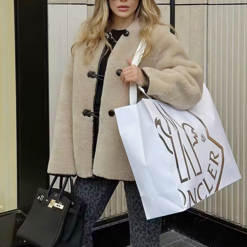 Damen Oversized Teddyjacke EB