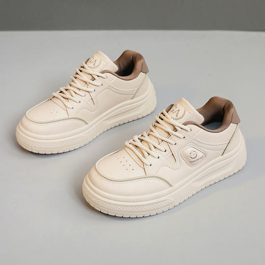 Damen modische Plateausneaker mit atmungsaktivem Obermaterial und rutschfester Sohle EB