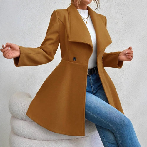 Damen Trendige Finelapel-Manteljacke EB