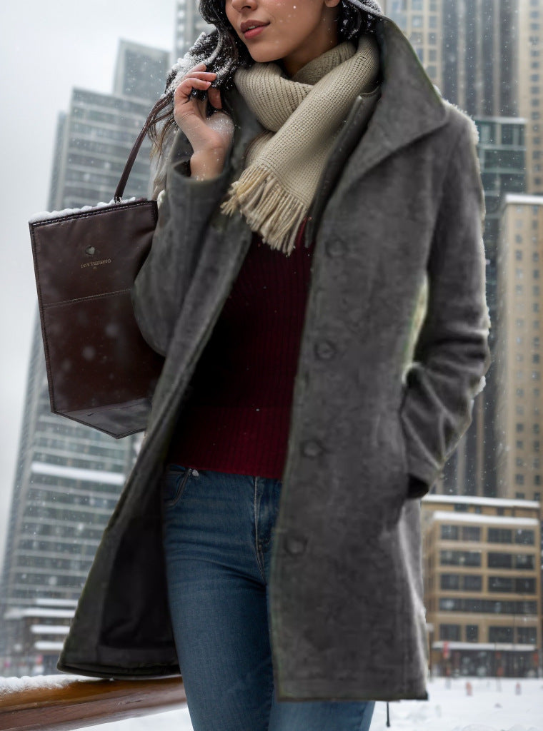 Damen trendiger Oversized-Mantel EB