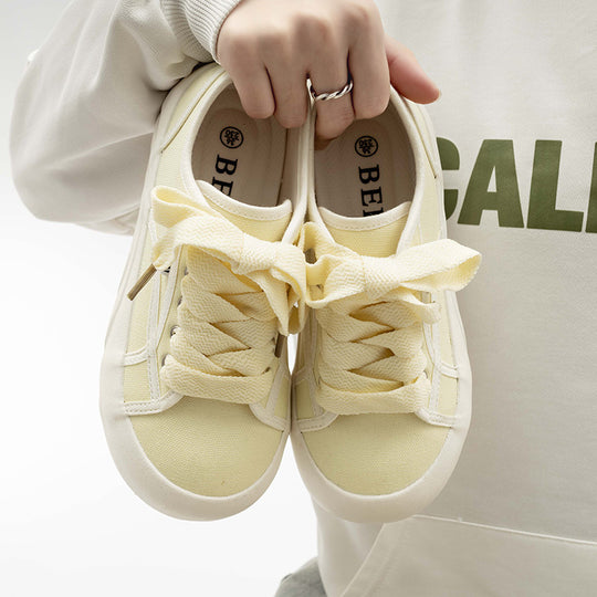 Damen Modische Sneaker mit elastischer Schnürung und komfortabler Sohle EB
